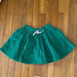 Mini Boden Green cord Skater Skirt with heart Pockets